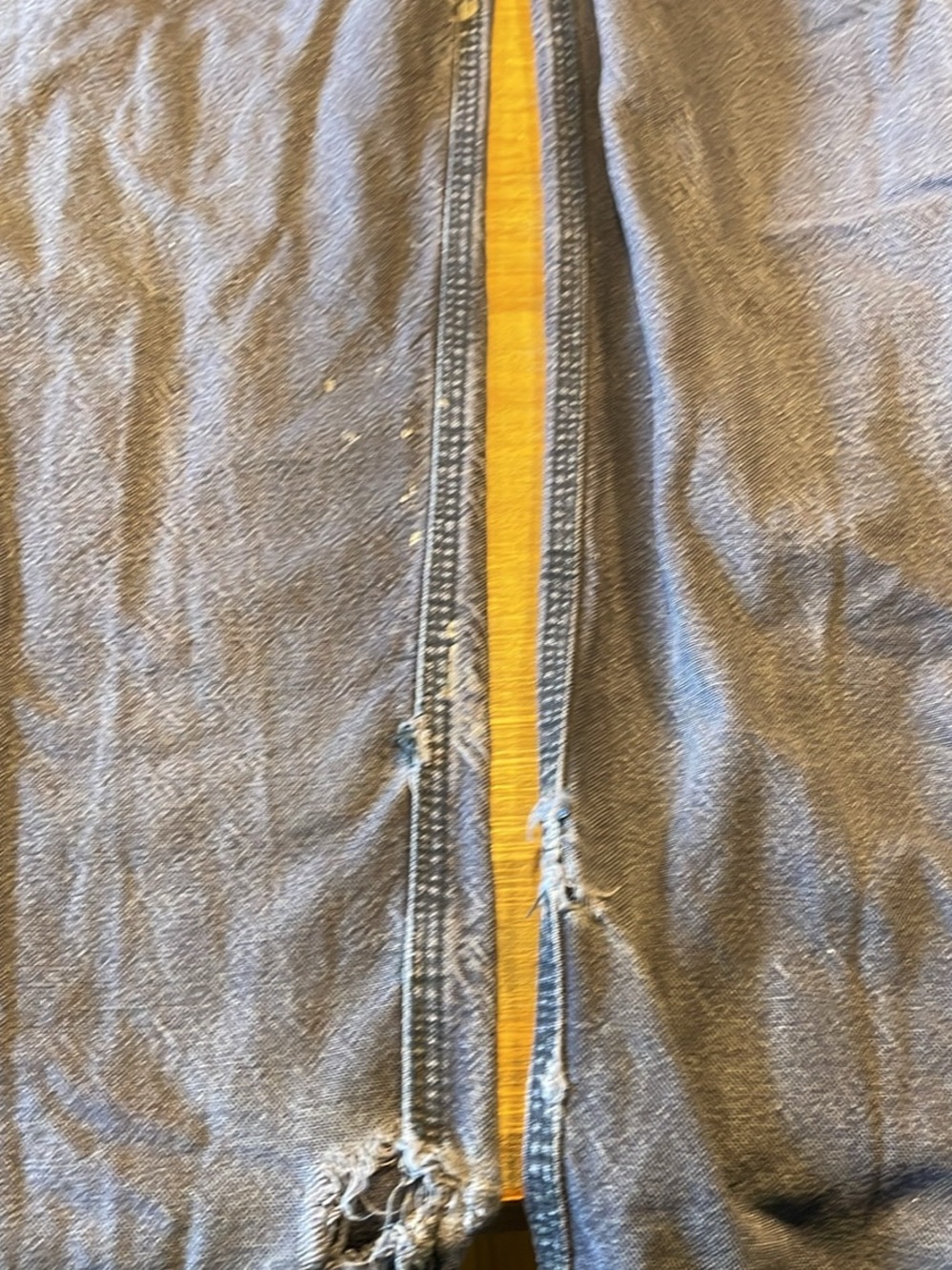 Carhartt Men's Blue Skinny Jeans with Distressed Hem